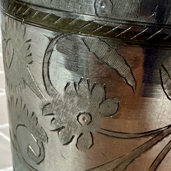 Antique Old Hand Carving Brass Unique North Indian Lassi Milk Glass/Tumb… - Picture 6 of 6